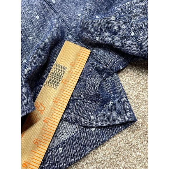 Old navy linen blend shorts womens sz 16 chambray navy dot shorts nwt - Picture 6 of 12